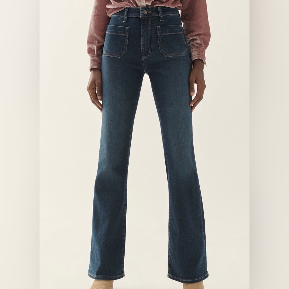 Pilcro The Icon Flare Jeans Womens Size 28 Medium Wash Mid Rise Retro